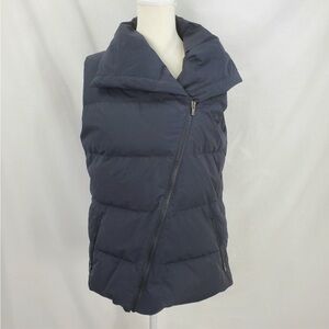 Lucy Asymmetrical zip goose down puffer vest